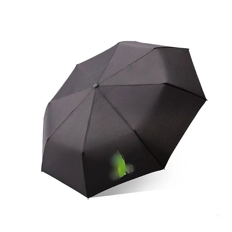 DD2267  Windproof Business Gifts Black Umbrellas Outdoor Rainy Large Paraguas Customized Auto Logos 3 Folding Automatic Umbrella