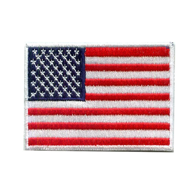Embroidery factory wholesale various of colors and styles embroidered badge patch custom country flag patches