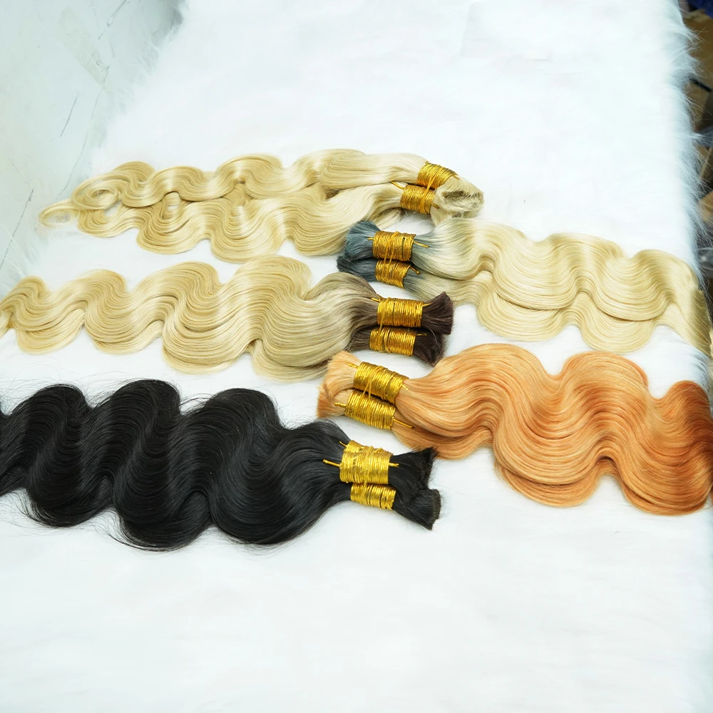 No Weft Brazilian Human Hair Crochet Bulk Jerry Curl Bulk Human Hair Natural Color Wholesale Hair Vendors Virgin Bundles In Bulk