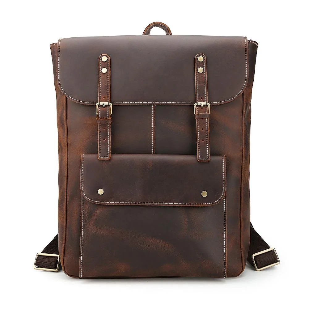 genuine leather backpack for men