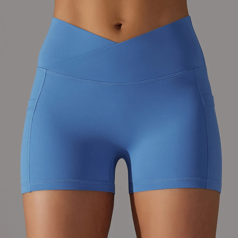 High Quality Accept Custom Designs Custom Logo Yoga Shorts For Women Workout Fitness Gym Wear Clothes Biker Shorts