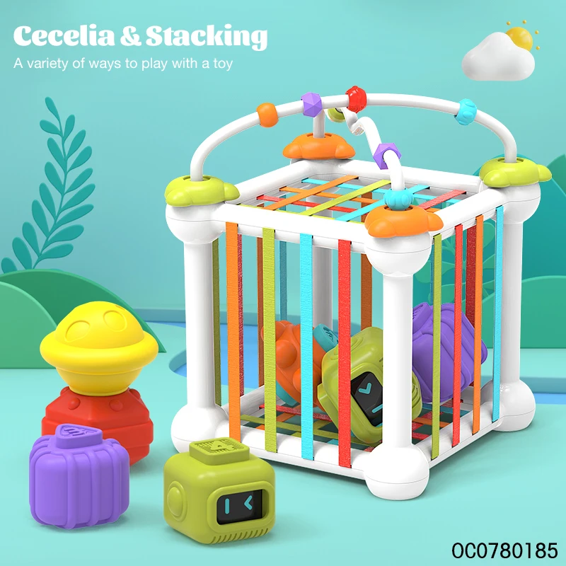 Activity cube baby development early education cognitive stacking toys blocks