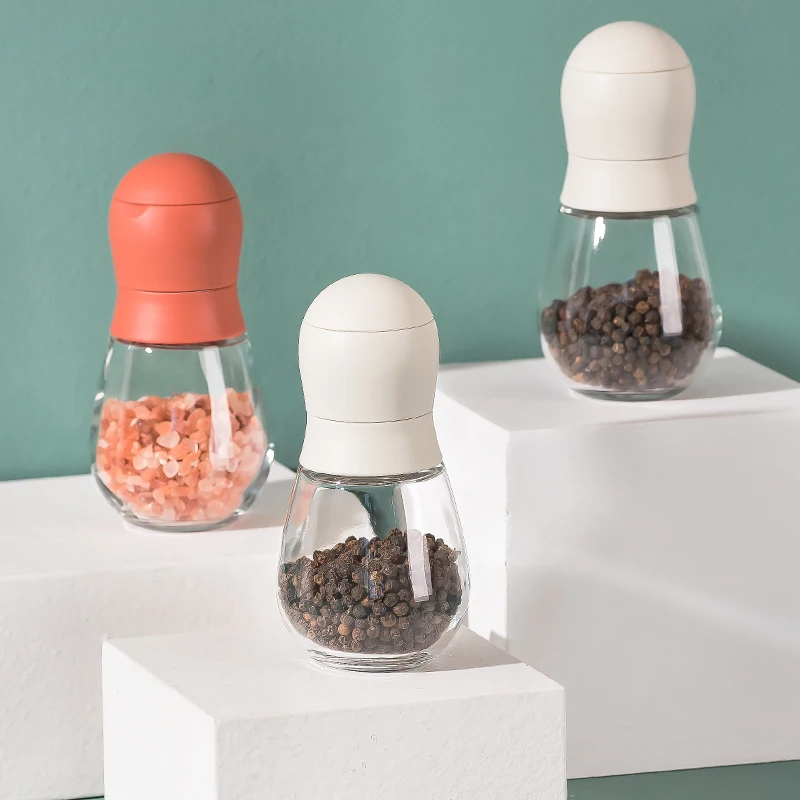 spice glass jar with grinder top
