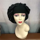 Low Moq 20 Pcs Custom Logo Satin Lined Bonnet Hair Bonnet Satin Silk Bonnet Sleep Cap