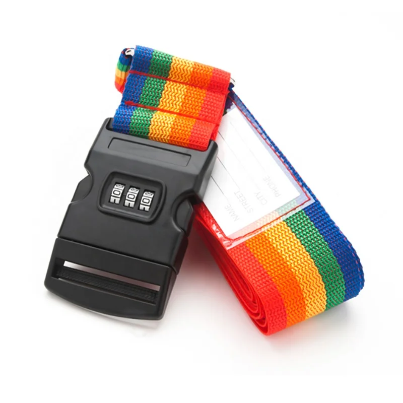 rainbow luggage strap