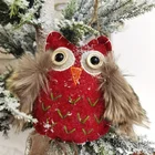Christmas Decorations Cute Creative Children's Toys Plush Wings Owl Christmas Tree Pendant