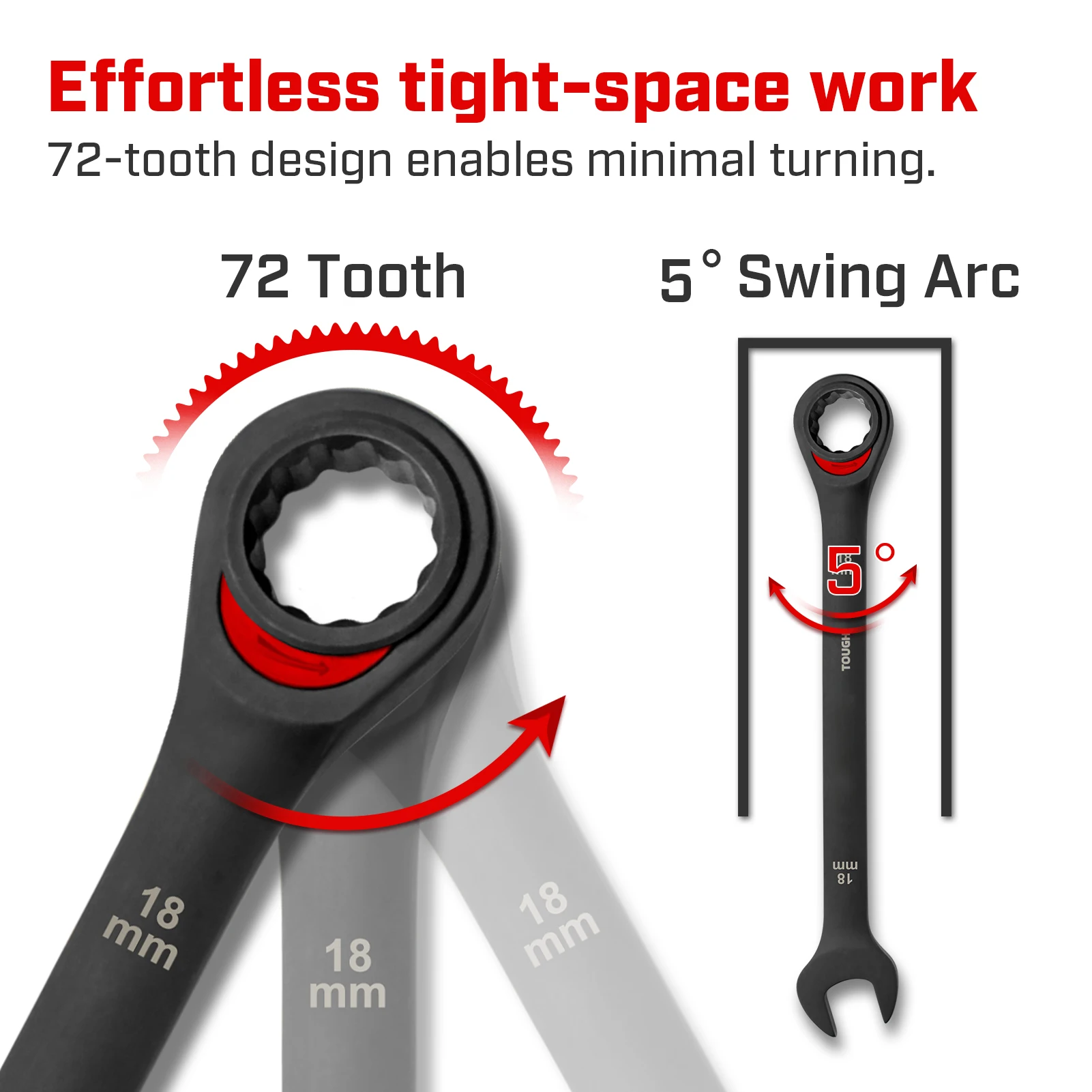 Combination Ratcheting Wrench Set: 12-Piece Metric 8-19mm CR-V Steel Tough Wax Canvas Storage Bag for Off-Road Tool Kits H1fb34c1d611e409199afdadfe48ab5c39