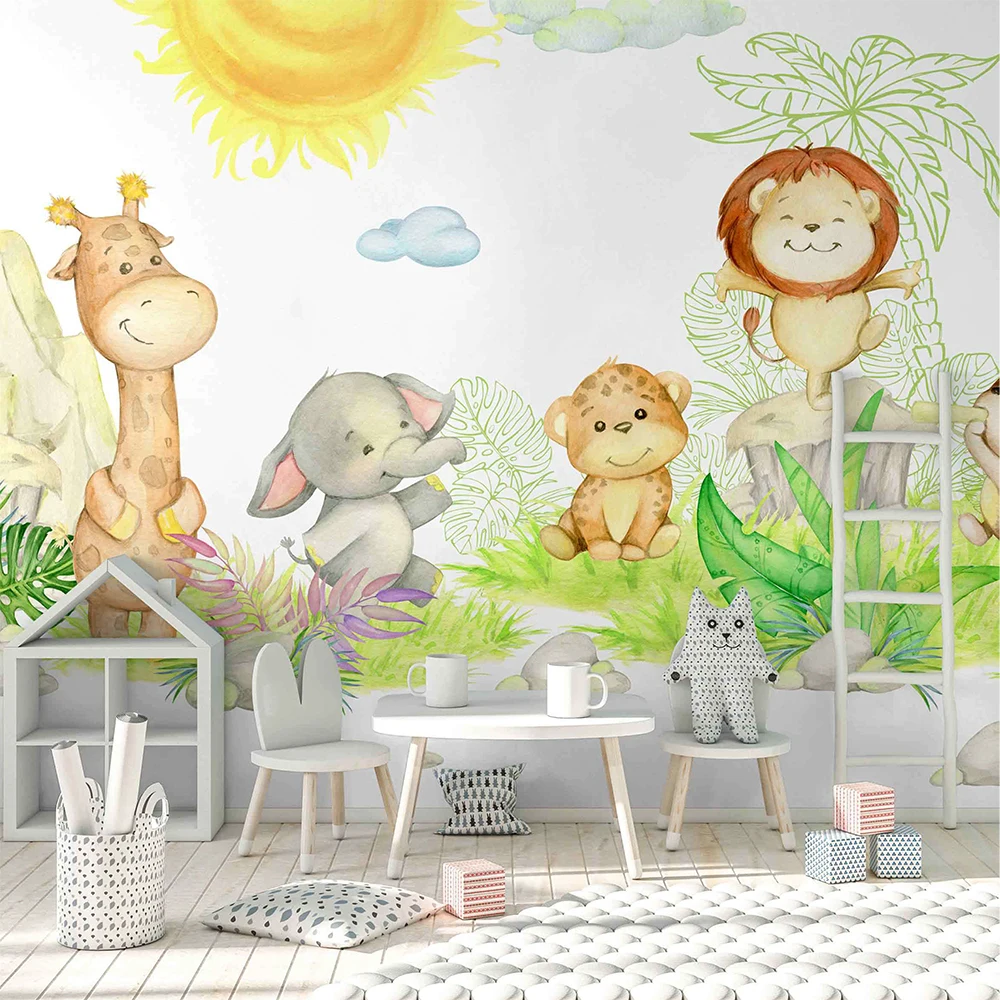 Cartoon Animal World Wall Mural 3d Wallpaper Kids Wallpapers 2021 - Buy  Kids Wallpapers,3d Wallpaper Kids,Cartoon Wallpaper Product on 