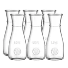 500ml Glass Pitcher Carafe Decanter Jug Cup Set