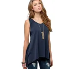 Women Vest Women Summer Women High Quality Casual Loose Pure Color Sleeveless Vest