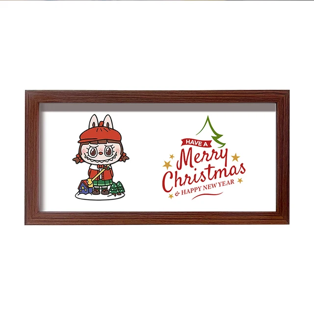 Wholesale Factory Wooden Frame Christmas Night Light Custom Ambient Lighting Double Sided Shadow Box Frames Present to Child