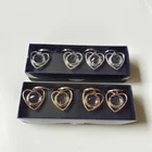 Hotel Decoration Custom Diamond Napkin Ring Gold Napkin Buckle For Wedding Banquet Hotel Decoration