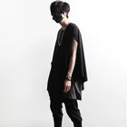 Vest Summer Loose Irregular Hem Sleeveless T-shirt Trendy Men Hip Hop Trendy Personality T-shirt Vest Shirt