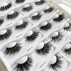 100% Mink Eyelash Vendor 25mm Lashes Factory 100% Cruelty Free Luxury 25mm 3d Mink Eyelashes Vendor