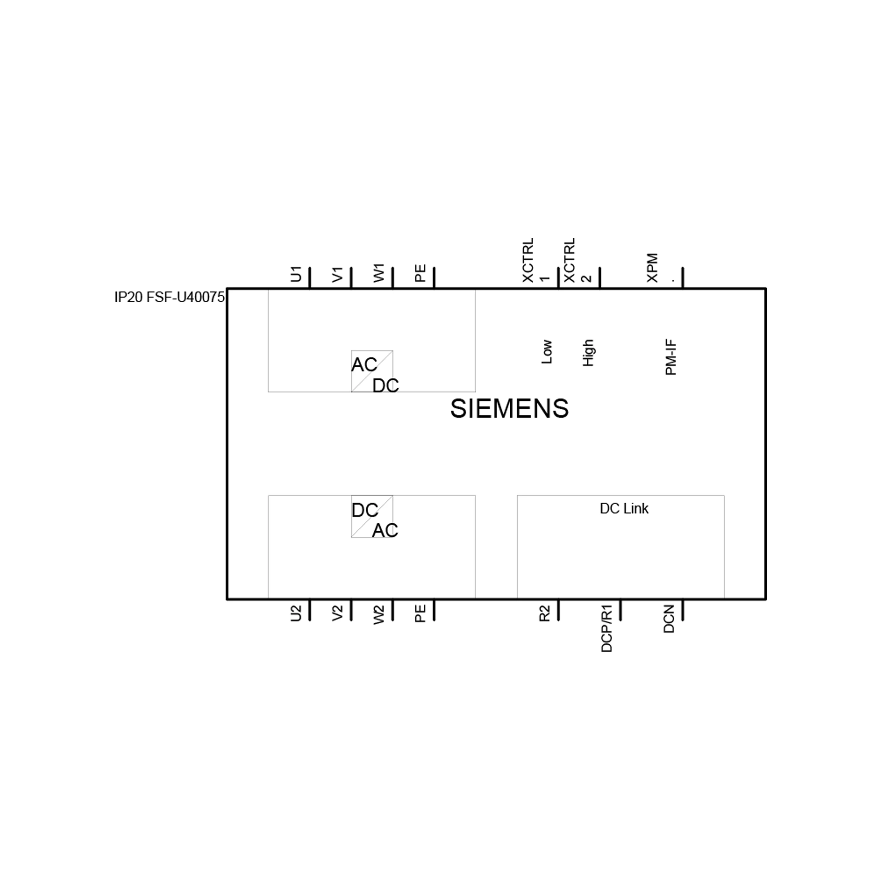 SINAMICS S120 converter PM340 Power Module 380-480 V 3AC 50/60 Hz 6SL3210-1SE31-8UA0 for Siemens