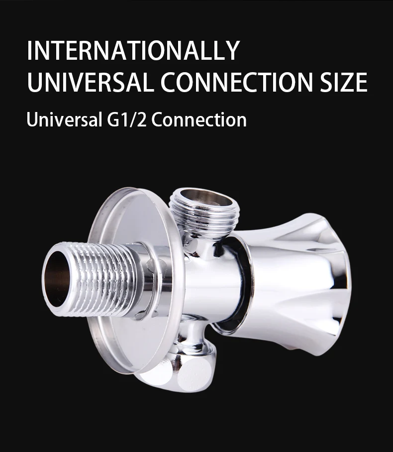 Brass Angle Valve One-in And Two-out Water Distribution Valve Can Connect Washing Machine Hose and Toilet factory