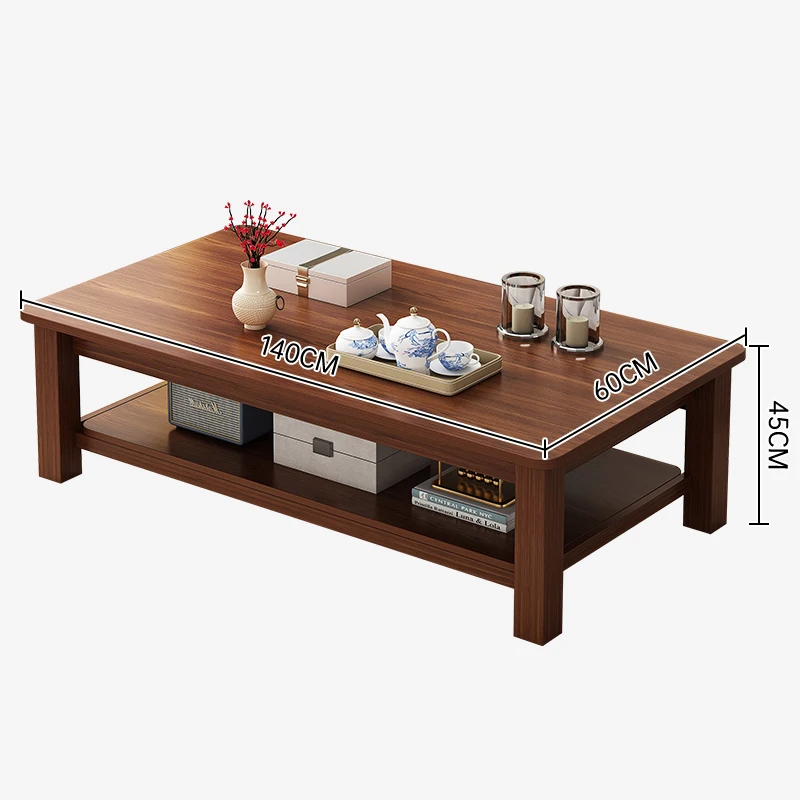 Traditional Vintage Classic Elegant Double Storage Furniture wood design Sofa tea Coffee Table