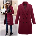 zm40724b new model fashion women woolen overcoat ladies long coat