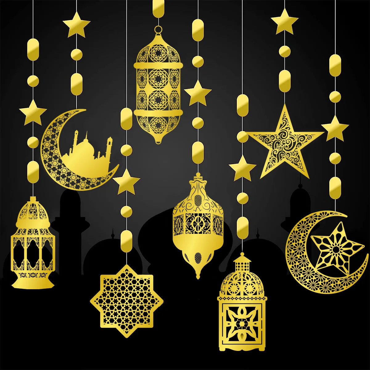 Eid Mubarak Ramadan Middle East Products Room Decor Star Moon Ornament