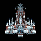 Crystal Crystal Lighting Chandelier Crystals Baccarat Zenith Red Bells And Clear Crystal 18 Light Chandelier