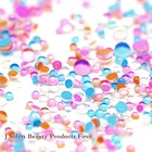 Size 1440PCS/BAG Mix Size Flat Back Rhinestone Nail Art Colorful Mermaid Beads Rhinestone Nail Art Decoration