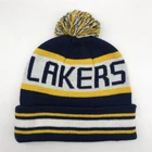 Customized Winter Hat Fashion Customized High Quality Jacquard Beanie Winter Hat 3D Embroidery Laker Knitted Hat Unisex