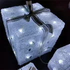 Wedding Led Wedding 12-15-20CM Gift Box LED Three-piece Set Wedding Decoration Acrylic Light Box