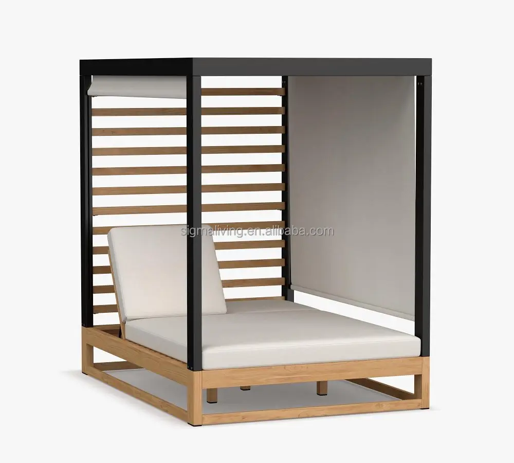 leisure garden teak daybed outdoor furniture canopy bed garden furniture patio sunbed