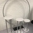 Wedding Customize Portable Wedding Circle Round Photo Booth Tension Fabric Backdrop Wall Display Stand