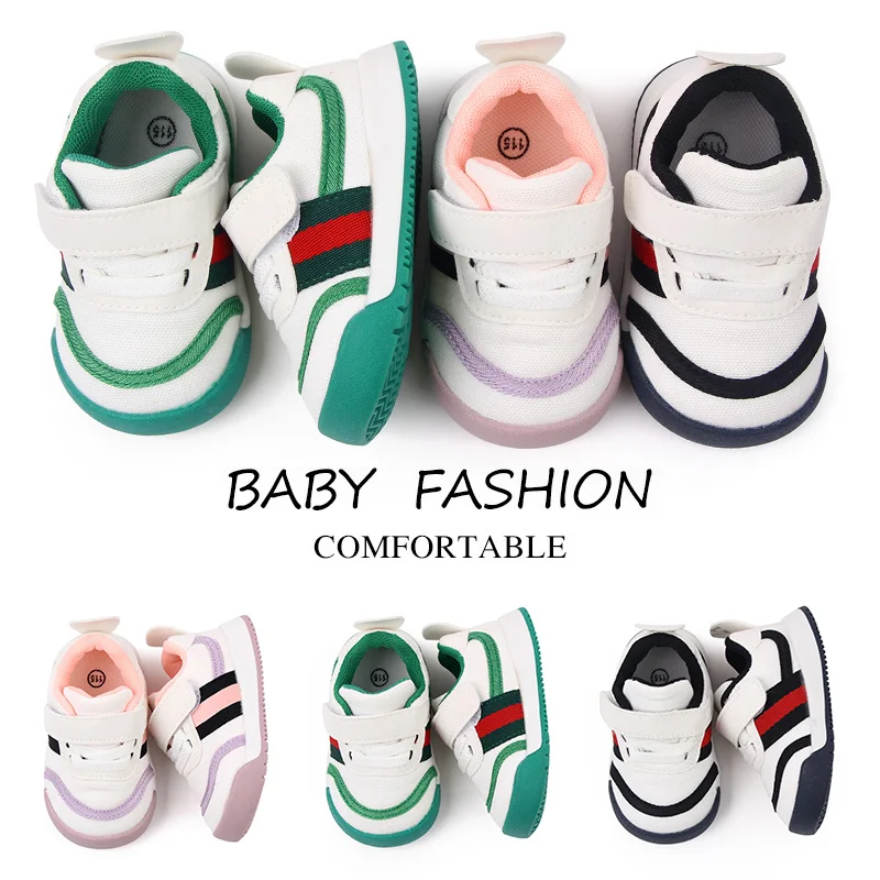 High Quality Soft Rubber Anti-slip Outsole Toddler Kids Prewalker Shoes Sneakers Casual Kids Shoes factory
