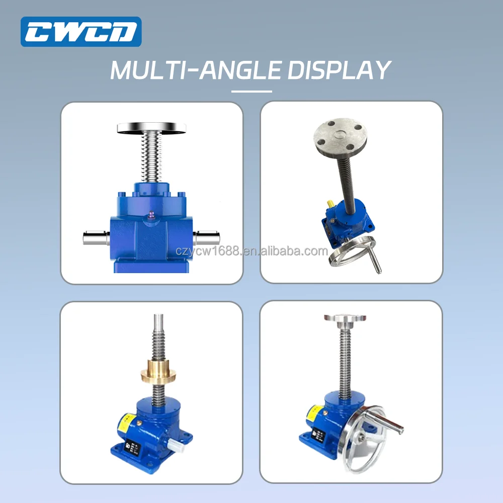 product hot sale 25 150 ton swl worm gear mechanical screw jack scaffold cubic jacks helical 10 ton hand crank electric lift system-5
