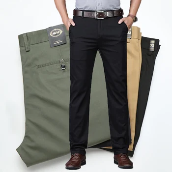 Wholesale Blank Office Khaki Mens Business Pants Black Cotton Spandex Chino Casual Men Pants & Trousers