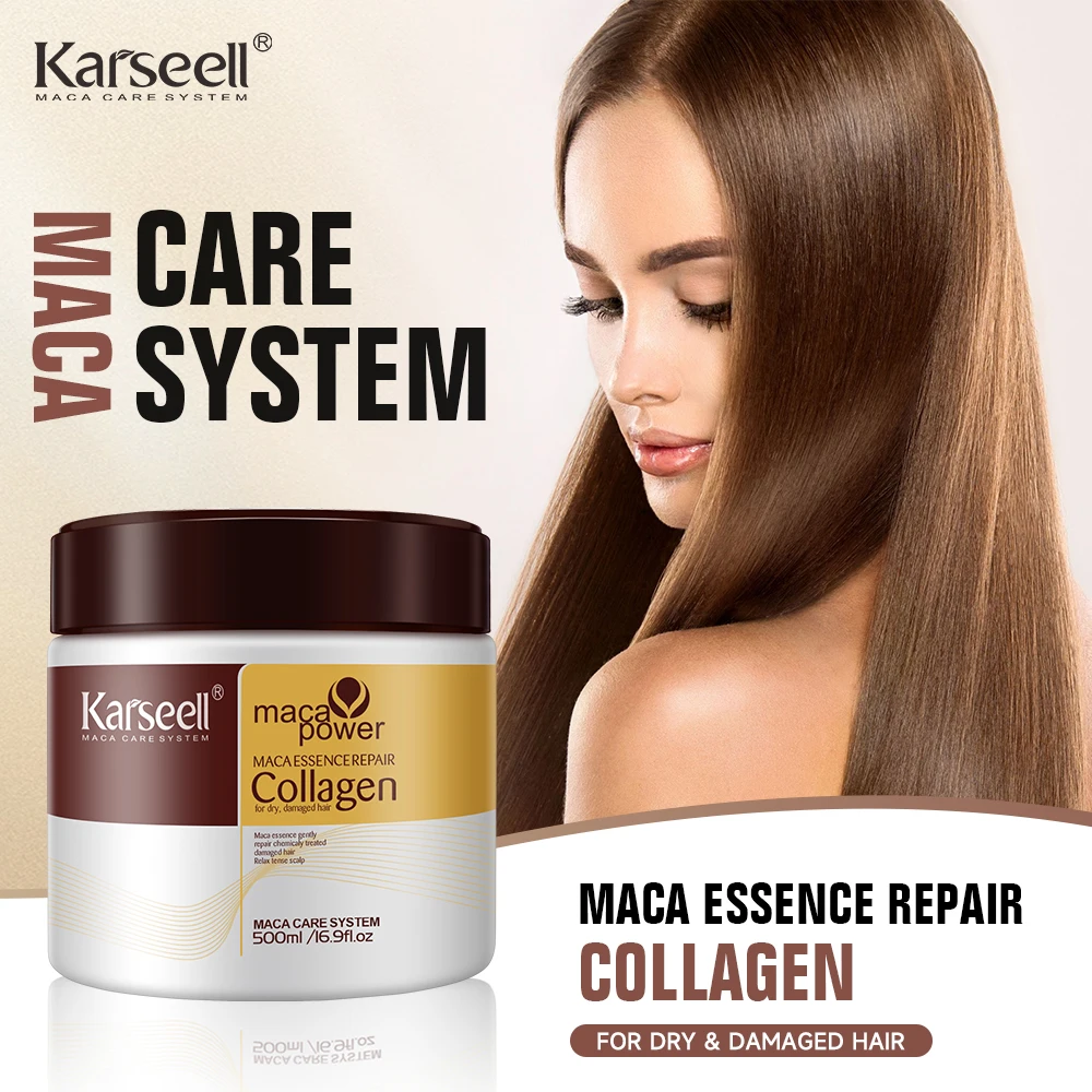 Hair Treatment For Dry And Damaged Hair Karseell Maca Collagen Hair Mask 500ml Factory Price Wholesale