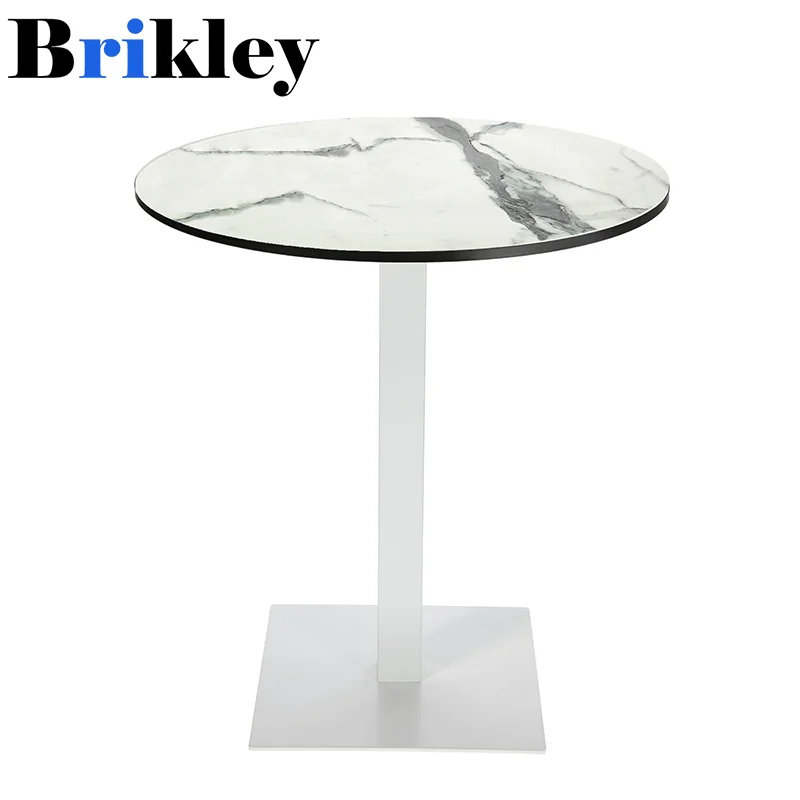 Brikley HPL Table with Compact Laminate Material and Aluminum Base manufacture