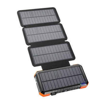 Multifunctional Universal Outdoor Camping Waterproof Mobile Power Banks Large Capacity 20000mah Solar Charging Treasure