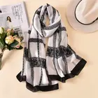Silk Scarf Custom Women'S Fashion Silk Satin Long Scarf Head Scarf