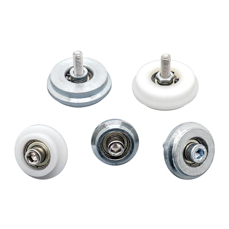 Plug in Line Guide Wheel Idler Conveyor Adjustment Seat Tension Wheel Conveyor Belt Rubber Wheel Connection Platform details