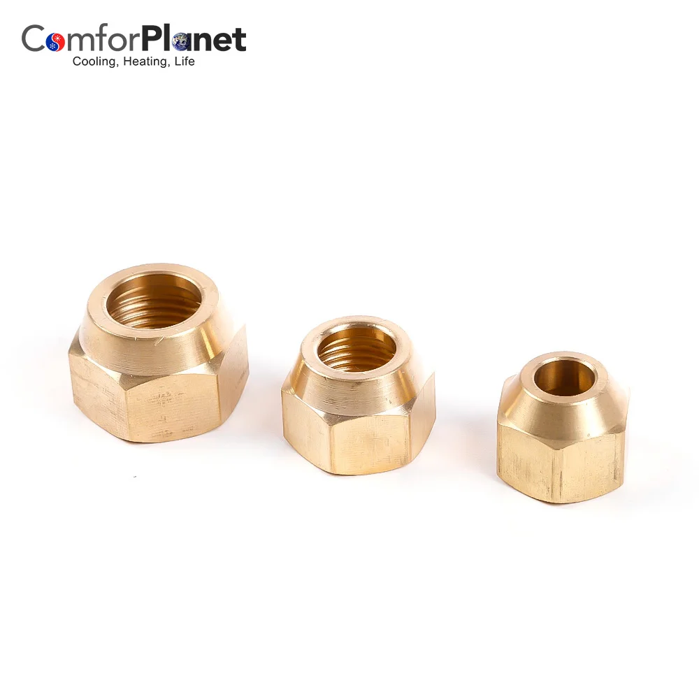 Wholesale Brass Short Nut For Air Conditioner System1 4 3 8 1 2 5 8 3 4