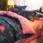 All Cover Luxury 100% Microfiber Duvet All Over Flamingo Printed Duvet Cover Bedding Set