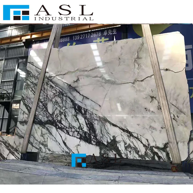 Clivia White Marble with green veins for wall tiles light green gold and white marble tilestile