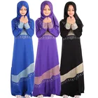 Girls Kids Clothing Girls Wholesale Colorful Shining Muslim Girls Abaya Kids Clothing