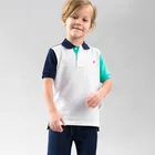 Shirt Children 2-7 Years Old Kids Summer Clothing Baby Boy Polo Cotton T Shirt With Button-Down For Sports