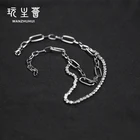Silver Earrings Set Silver T00004 New Fashion Double Layer Silver Plated Earrings And Necklace Jewelry Set