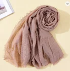 Scarf For Women Hijab 2020 Chiffon Crinkle Cotton Hijab Arab Sex Muslim Scarf For Women