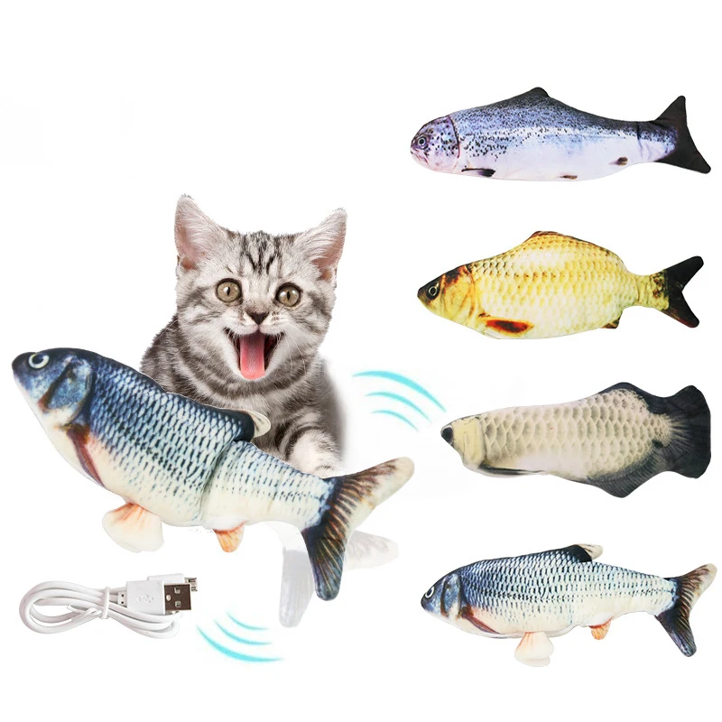 cat flip fish toy