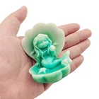 Sale Luminous Stone Shell Mermaid Crystal Carving Crafts Healing For Decoration