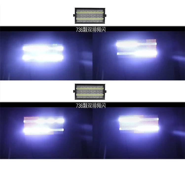 New 512 PCS LED RGB+224 PCS LED White DMX Led Strobe Light for Disco Night Club