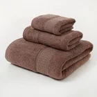 Towel Solid Bath Towels Large 3PCS Towel Set Solid Color Cotton Large Thick Bath Towel
