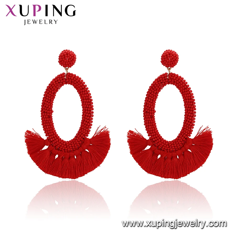 99554 xuping fashion 2019 new arrival tassel long drop earring for lady