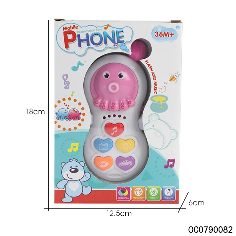 Baby music cell phone toys 6 to 12 months baby rattles montessori sensory